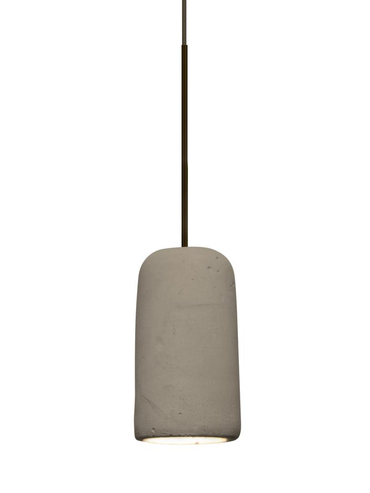 Besa Glide Cord Pendant, Tan, Satin Nickel Finish, 1x2W LED, Besa 