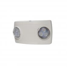 Nora NE-612LEDHORCW - Compact Dual Head LED Emergency Light with 2W Remote Capability, Manual Test, 120/277V, White