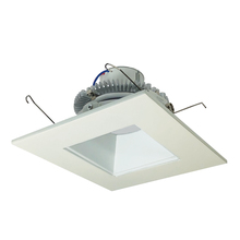 Nora NLCBC2-65630MPW/10EM - 6" Cobalt Click Square Retrofit Reflector with Square Aperture, 1000lm / 12W, 3000K, Matte