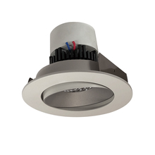 Nora NPR-4RC35XHW - 4" Pearl LED Round Adjustable Cone Retrofit, 1000lm / 12W, 3500K, Haze Reflector / White Flange