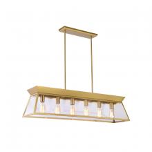 Artcraft AC11854BB - Lucian Linear Island Chandelier Brushed Brass