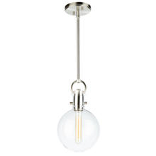 Artcraft AC10120SN - Single Round Glass Pendant (Satin Nickel)