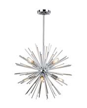 Artcraft AC11443CH - Sunburst  8 Light Chandelier (Chrome)