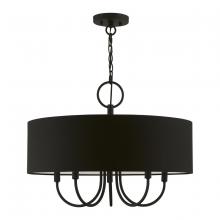 Livex Lighting 43445-04 - 5 Light Black Pendant Chandelier