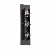 Schonbek Beyond BWSW10322-BK - Strata 22in LED 3000K/3500K/4000K 120V-277V Outdoor Wall Sconce in Black with Optic Haze Quartz