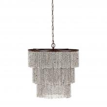 GABBY SCH-151790 - Etienne Chandelier, 4-Light, Antique White, Dusty Slate, Rust, 22"W (SCH-151790 )