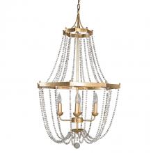 GABBY SCH-153200 - Whitney Chandelier, 4-Light, Vintage Gold, Antique White, 24"W (SCH-153200 )