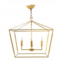 GABBY SCH-153430 - Adler Chandelier, 4-Light, Vintage Gold, 24.25"W (SCH-153430 )