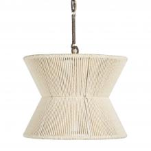 GABBY SCH-158370 - Gordon Pendant, 1-Light, White Cotton Rope, Rust, 16"W (SCH-158370 )