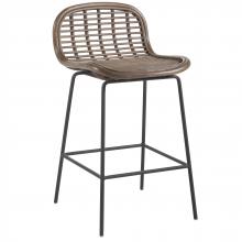 GABBY SCH-161185 - Jake Counter Stool, Matte Gray, Dark Gray Frame, 33.75"H (SCH-161185 )