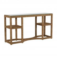 GABBY SCH-166135 - Dandridge Console, Natural Seagrass, Tempered Glass Top, 64"W (SCH-166135 )