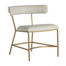 GABBY SCH-167085 - Matlock Dining Chair, White Leather, Gold Frame, 26.25"H (SCH-167085 )