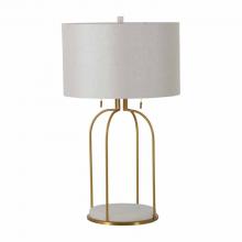 GABBY SCH-169085 - Joan Table Lamp, 1-Light, Brass, White Linen Shade, 38.5"H (SCH-169085 )