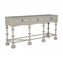 GABBY SCH-169215 - Arrington Console, Cerused White, Antique Brass, 76"W (SCH-169215 )