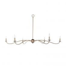 GABBY SCH-170010 - Irvine Chandelier, 6-Light, Rubbed Bronze, Antique Brass, 61.5"W (SCH-170010 )