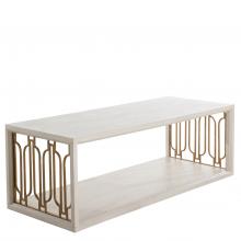 GABBY SCH-170205 - Ainsworth Coffee Table, Cerused White, Stained Gold, 54"W (SCH-170205 )