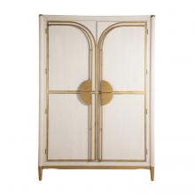 GABBY SCH-170265 - Lancaster Cabinet, Cerused White, Stained Gold, 60"W (SCH-170265 )