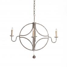 GABBY SCH-220300 - Winthorpe Chandelier, 4-Light, Antique Textured Silver, 31"W (SCH-220300 )