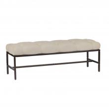 GABBY SCH-240155 - Joseph Bench, Cream, Black Frame, 59.25"W (SCH-240155 )