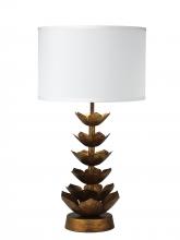 Jamie Young Co. 1FLOW-TLGO - Flowering Lotus Table Lamp, 1-Light, Antique Gold, 29"H 1FLOW-TLGO