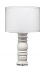 Jamie Young Co. 1MONU-TLWH - Monument Table Lamp, 1-Light, White, 31.5"H 1MONU-TLWH