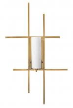 Jamie Young Co. 4GENE-ABOP - Geneva Wall Sconce, Antique Brass, Opal White Shade, 22.5"W 4GENE-ABOP