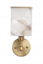 Jamie Young Co. 4GHOS-SCAL - Ghost Axis Wall Sconce, Antique Brass, Alabaster Shade, 4.5"W 4GHOS-SCAL