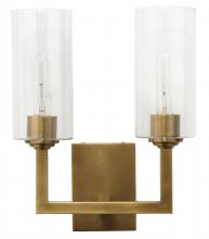 Jamie Young Co. 4LINE-DBAB - Linear Wall Sconce, Antique Brass, 12"W 4LINE-DBAB