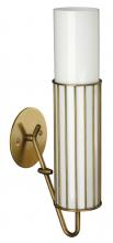 Jamie Young Co. 4TORI-SCAB - Torino Wall Sconce, Antique Brass, White Milk Glass, 3.5"W 4TORI-SCAB