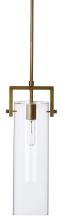 Jamie Young Co. 5CAMB-LGBR - Cambrai Pendant, Antique Brass, Clear Glass, 5.5"W 5CAMB-LGBR