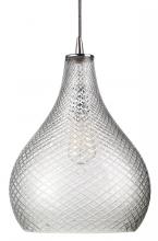 Jamie Young Co. 5CGCURV-LGCL - Cut Glass Pendant, Clear , 13"W 5CGCURV-LGCL