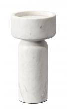 Jamie Young Co. 7APOL-CHWH - Apollo Candleholder, White, 4"W 7APOL-CHWH