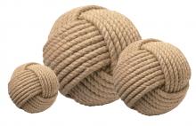 Jamie Young Co. 7BALL-JUTE - Jute Sculpture, Brown, 8"W 7BALL-JUTE