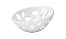 Jamie Young Co. 7CRAT-BOWH - Crater Bowl, White, 13.5"W 7CRAT-BOWH