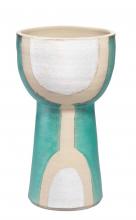 Jamie Young Co. 7ESTE-TAAQ - Estel Vase, Aqua, 6.75"W 7ESTE-TAAQ