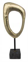 Noir AB-210SAB - Sculpture A Sculpture, Antique Brass, Matte Black Base, 7.5"W AB-210SAB