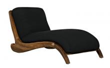 Noir AE-191T - Kurosava Lounge Chair, Natural, Black Cotton Fabric, 30"H AE-191T