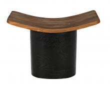 Noir AE-197T - Corum Stool, Natural, Black Charcoal, 20"H AE-197T