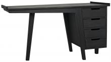 Noir AE-20CHB - Kennedy Desk, Charcoal Black, 56.5"W AE-20CHB