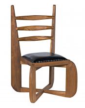 Noir AE-214T - Titus Chair, Natural, Black Leather, 39"H AE-214T