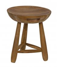 Noir AE-249 - Basel Stool, Natural, 16.5"H AE-249