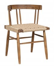 Noir AE-264T - Knox Dining Chair, Natural, 30"H AE-264T