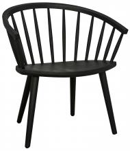 Noir AE-27CHB - Pauline Dining Chair, Black Charcoal, 30.5"H AE-27CHB