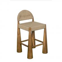 Noir AE-308S-SYN - Laredo Counter Stool, Teak with Synthetic Woven