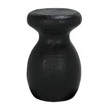 Noir AR-306BBF - Samson Stool/Side Table, Black Burnt Resin