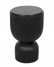 Noir AW-28BB - Kudoro Side Table, Burnt Black, 21"H AW-28BB