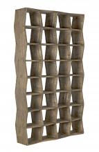 Noir GBCS139OW - Zig-Zag Bookcase, Natural, 89"H GBCS139OW