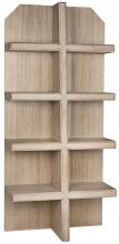 Noir GBCS202WAW - Pearce Bookcase, Washed Walnut, 87"H GBCS202WAW