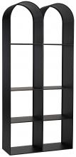 Noir GBCS219MTB - Luna Bookcase, Matte Black, 87"H GBCS219MTB