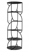 Noir GBCS247MTB - Rain Bookcase, Matte Black, 86"H GBCS247MTB